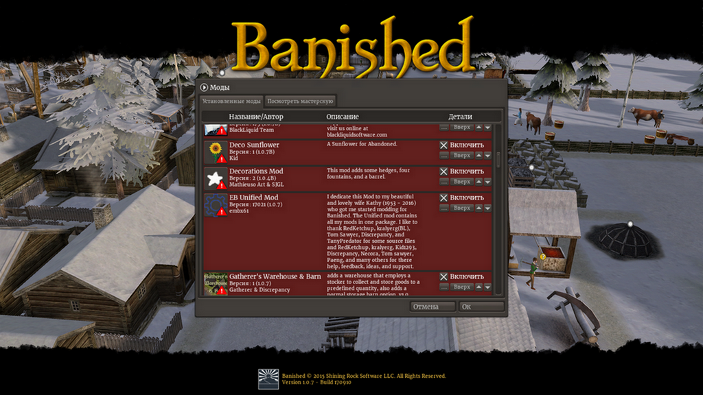 Topic Compatible Mods Banished Ventures